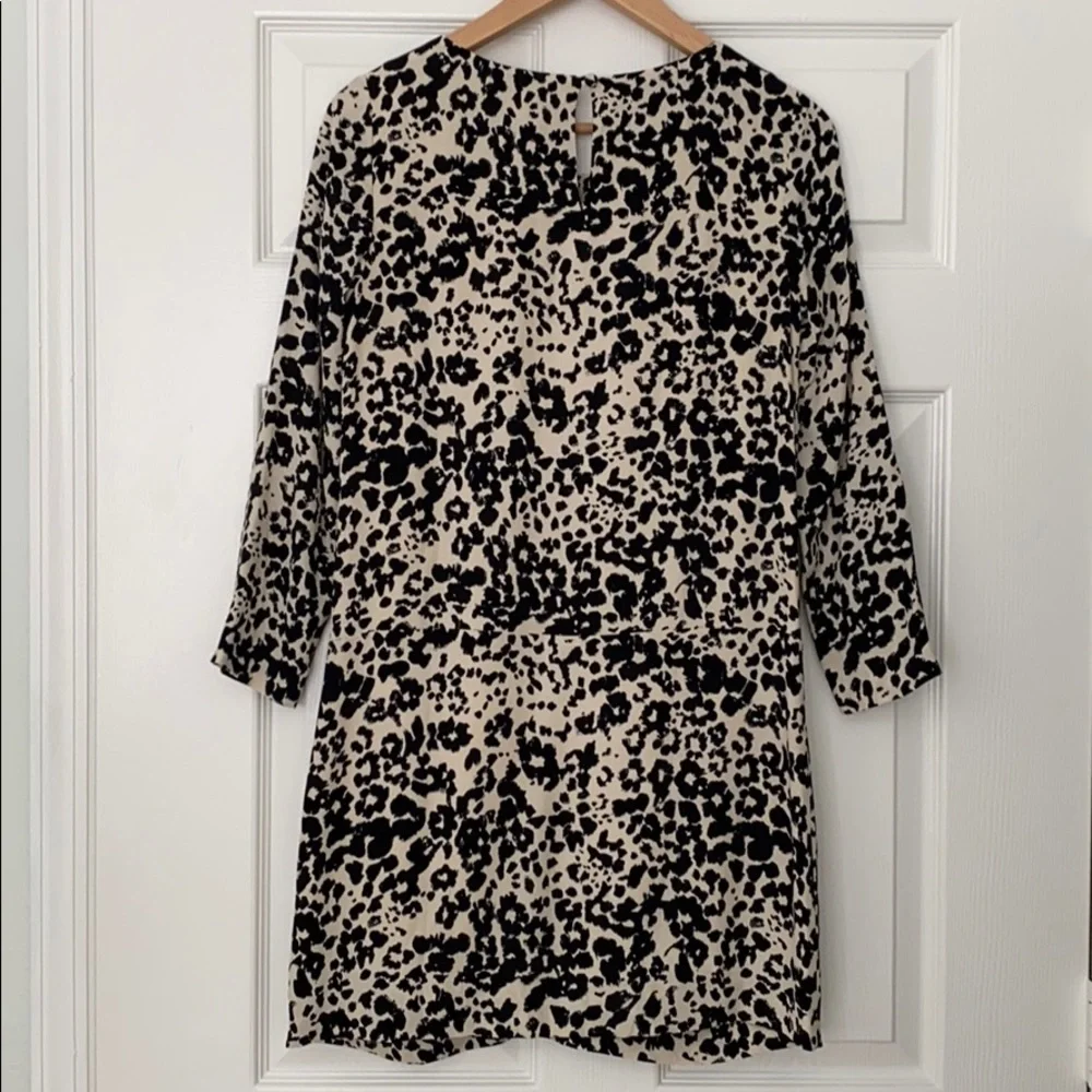 J. Crew Jules Shift Dress in Snowcat Print Size 0